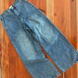 Nostalgia LIGHT WASH CHAINSTITCH BAGGY DENIM